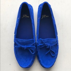 New J.Crew suede driving moccasins 8 sapphire
